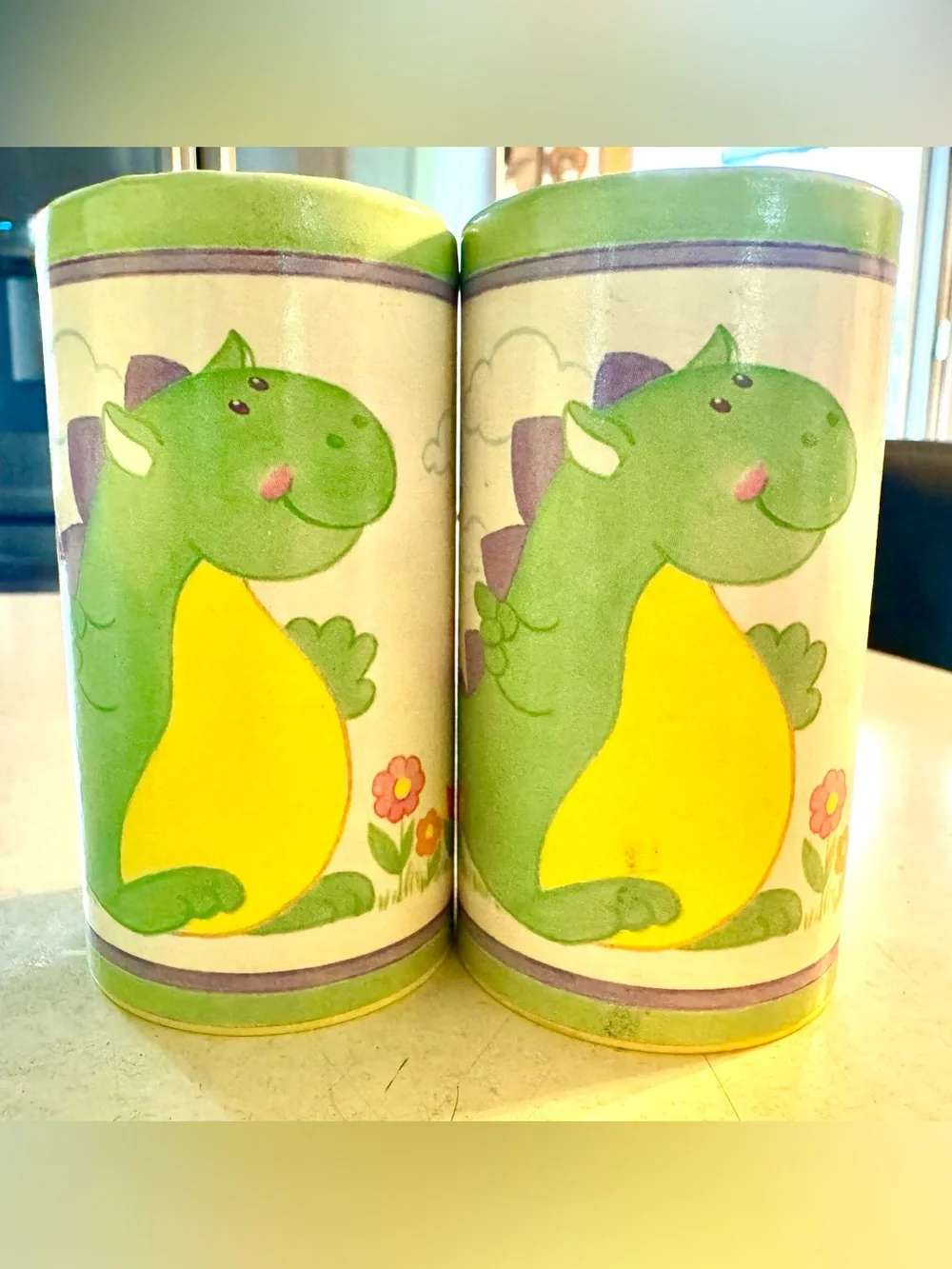 Vintage Discontinued Avon Puff the Magic Dragon Plush Talc Dispenser